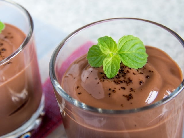 Mousse vegano de chocolate