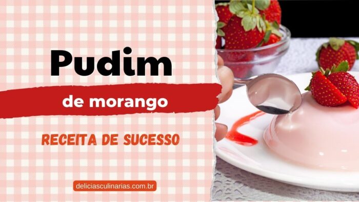 pudim de morango