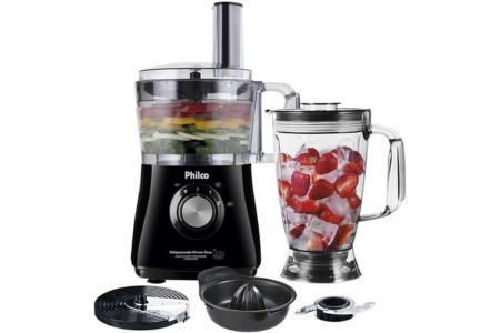 Multiprocessador de Alimentos Philco All In One Citrus Preto 220V