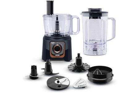 Multiprocessador Arno Multichef 700W MP72, com 24 Funções, Preto, 7 Acessórios, 2 Velocidades, Liquidificador 3,1L e Espremedor de Frutas, 220V