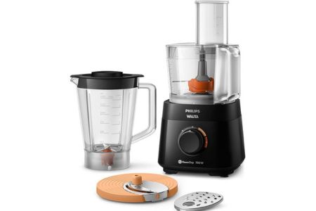 Philips Walita Preto Multiprocessador PowerChop 750, 2 velocidades, 4 acessórios, Recipiente com capacidade de 1,5 litros, 750W, 220V (RI730190)