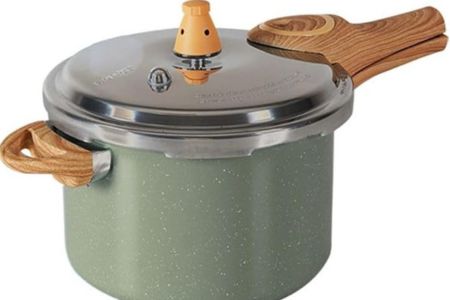 Brinox - Panela de Pressão Antiaderente Ceramic Life com Fundo de Indução 4,2L Pressure - Verde
