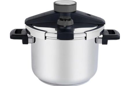Panela de Pressão Tramontina Presto em Aço Inox Fundo Triplo com 5 Dispositivos de Segurança 22 cm 6 L