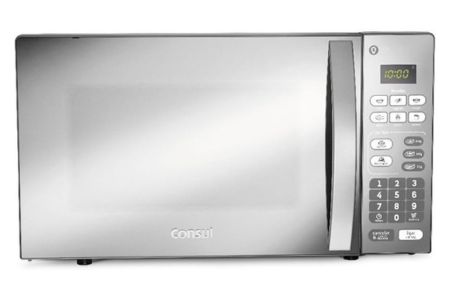 micro-ondas brastemp 32 litros cor inox espelhado com grill e painel integrado - bmg45ar